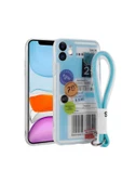Apple İphone 11 UYUMLU Desenli El Askılı İpli HEPTEKİLETİŞİM Astana Silikon Kılıf-Etiket - 1