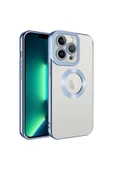 Iphone 13 Pro Max Kılıf Kamera Lens Korumalı Logo Gösteren Parlak Kenarlı Kapak (OMEGA) - 2