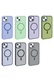 Apple iPhone 13 Kılıf Magsafe Şarj Özellikli Mat Arka Yüzey Kapak (Sio) - 3