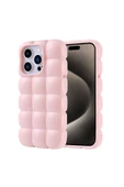 Apple iPhone 15 Pro Kılıf Parlak Esnek Silikon Küp Dilimli Kabartmalı Yapılı Kapak (DOM) thumbnail 1