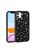 Apple iPhone 11 Kılıf Parlak Taşlı Tasarım Kamera Kısmı Yükseltili Korumalı Kapak (Pırlanta) thumbnail 2