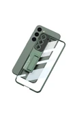 Samsung Galaxy S24 Plus Kılıf Kamera Korumalı Şeffaf Tasarımlı Standlı Kapak (Lego) - 4
