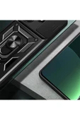 İnfinix Hot 30İ Kılıf Sürgülü Tank Zırh Yüzüklü Mıknatıslı Standlı Kapak (S-VEGA) - 4