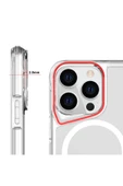 iPhone 13 Pro Kılıf Magsafe Kamera Yükseltili Şeffaf Ultra Koruma Sert Kapak (T-Max-mag) thumbnail 5