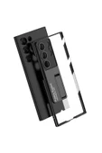 Samsung Galaxy S24 Ultra Uyumlu Kılıf Kamera Korumalı Şeffaf Tasarımlı Standlı Kapak (Lego) - 5