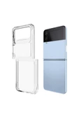 Samsung Galaxy Z Flip 4 Kılıf Kamera Çıkıntılı Renksiz Sararmaz Şeffaf Sert Kapak (Vonn) - 2