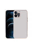 Iphone 12 Pro Kılıf Parlak Altın Işlemeli Kamera Korumalı Pastel Renkli Kapak (VİYANA) thumbnail 1