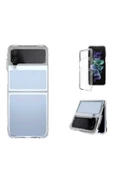 Samsung Galaxy Z Flip 4 Kılıf Kamera Çıkıntılı Renksiz Sararmaz Şeffaf Sert Kapak (Vonn) - 4