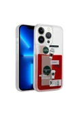 Iphone 14 Pro Max Kılıf Şeffaf Desenli Sıvılı Akışkanlı Silikon Kapak (DRİNK) - 1