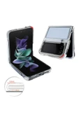 Samsung Galaxy Z Flip 4 Kılıf Kamera Çıkıntılı Renksiz Sararmaz Şeffaf Sert Kapak (Vonn) - 5