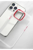 Iphone 12 Pro Max Kılıf Kenarları Parlak Arkası Şeffaf Hassas Butonlu Renkli Kapak (KROM) - 5