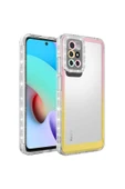 Xiaomi Redmi 10 Kılıf Simli Renkli Parlak Kamera Lens Korumalı Transparan Kapak (Park) - 2