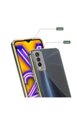 Vivo Y11S Kılıf Parlak Kenarlı Altın İşlemeli Kamera Korumalı Kapak (Voit c.) - 4