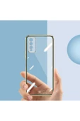 Vivo Y11S Kılıf Parlak Kenarlı Altın İşlemeli Kamera Korumalı Kapak (Voit c.) - 5
