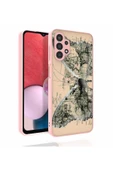 Samsung Galaxy A13 4G Kılıf Kabartmalı Kamera Korumalı Desenli Darbe Emici Renkli Kapak (Nora) - 1