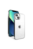 Iphone 13 Kılıf Kamera Korumalı Çerçeveli Arkası Şeffaf Sert Kapak (GARAJ) thumbnail 1