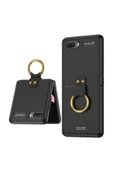 Samsung Galaxy Z Flip Kılıf Mat Dokulu Ultra İnce Yapılı Kapak (Flip Rink) - 1
