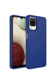 Samsung Galaxy A12 Kılıf Metal Çerçeveli Hassas Butonlu Renkli İçi Kadife Lansman Kapak (LUNA) - 2
