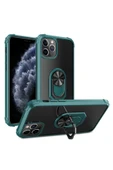 Apple Iphone 11 Pro Kılıf Arkası Şeffaf Kenarları Renkli Yüzüklü Tank Kapak (mola) - 3