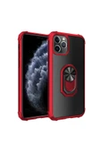 Apple Iphone 11 Pro Kılıf Arkası Şeffaf Kenarları Renkli Yüzüklü Tank Kapak (mola) - 2