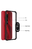 Xiaomi Redmi 8a Kılıf Arkası Şeffaf Kenarları Renkli Yüzüklü Tank Kapak (mola) - 5