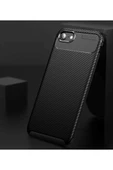 Iphone 8 Kamera Çıkıntılı Karbon Fiber Dokulu Renk Atmaz Koruyucu Kapak (NEGRO) thumbnail 4