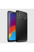 Huawei Honor 8x Kamera Çıkıntılı Karbon Fiber Dokulu Renk Atmaz Koruyucu Kapak (negro) thumbnail 2