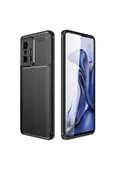 Xiaomi Mi 11t Pro 5g Kılıf Kamera Çıkıntılı Karbon Fiber Dokulu Renk Atmaz Kapak (negro) thumbnail 4