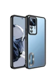 Xiaomi Mi 12t Kılıf Kamera Lens Korumalı Logo Gösteren Arkası Şeffaf Parlak Kenarlı Kapak (omega) - 2