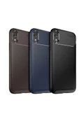 Iphone Xr 6.1 Kamera Çıkıntılı Karbon Fiber Dokulu Renk Atmaz Koruyucu Kapak (NEGRO) - 4
