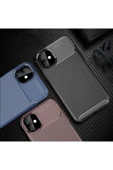 Iphone 11 Kılıf Kamera Çıkıntılı Karbon Fiber Dokulu Renk Atmaz Kapak (NEGRO) thumbnail 4