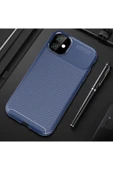 Iphone 11 Kılıf Kamera Çıkıntılı Karbon Fiber Dokulu Renk Atmaz Kapak (NEGRO) thumbnail 1