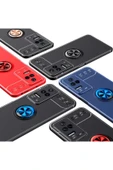 Xiaomi Poco F4 Kılıf Kamera Çıkıntılı Renkli Yüzüklü Standlı Mıknatıslı Kapak (ravel) - 5
