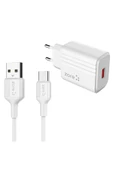 Beyaz Play Serisi PL1 Type-C 2in1 Seyahat Şarj Aleti 12W-Zore - 1