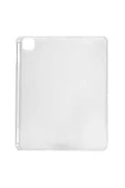 Apple iPad Pro 12.9 2020 (4.Nesil) Şeffaf Kılıf Kalem Bölmeli Tablet Silikon Kapak (K-Tablet) - 1