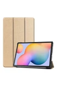 Samsung Galaxy Tab A7 10.4 T500 (2020) Heptekiletişim Smart Cover Standlı 1-1 Kılıf-gold - 1