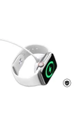 Beyaz Akıllı Saat Wireless To Lightning Type-c Şarj Kablosu 1.2m- - 3