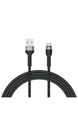 Siyah Shira Serisi Micro Usb Kablo 2 Metre-Zore - 1