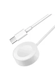 Beyaz Akıllı Saat Wireless Type-c Şarj Kablosu 1m-uyumlu - 3