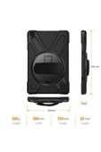 Apple iPad Mini 4 Kılıf Askılı Standlı Tank Koruyucu Dönebilen Kapak (DEFENDER) - 5