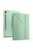 Samsung Galaxy Tab S9 Fe Kılıf Heptekiletişim Tri Folding Kalem Bölmeli Standlı Kılıf-lacivert thumbnail 2