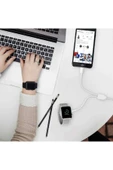 Beyaz Akıllı Saat Wireless To Lightning Type-c Şarj Kablosu 1.2m- - 2