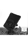 Apple iPad 10.2 2021 (9.Nesil) Kılıf Askılı Standlı Tank Koruyucu Dönebilen Kapak (DEFENDER) - 4