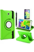Samsung Galaxy Tab 4 7.0 T230  HEPTEKİLETİŞİM Dönebilen Standlı Kılıf-Yeşil - 1