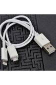 Beyaz Çiftli Lightning-micro Kısa Usb Kablo - 1