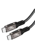 Siyah QG01 Type-C to Type-C USB4 PD Data Kablosu 240W 40Gbps 8K@60Hz 0.5 Metre-Zore - 5