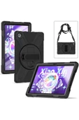 Lenovo Tab M10 Plus TB-125F - TB-128F 3. Jenerasyon Kılıf Askılı Standlı Tank Koruyucu (DEFENDER) - 4