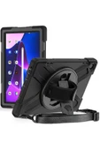 Lenovo Tab M10 HD (2.Nesil) 2022 Kılıf Askılı Standlı Tank Koruyucu Dönebilen Kapak (DEFENDER) - 1