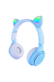 RGB Led Işıklı Kedi Kulağı Band Tasarımlı Katlanabilir Kulak Üstü Bluetooth Kulaklık (M6 Pro Cat) - 2