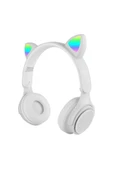 RGB Led Işıklı Kedi Kulağı Band Tasarımlı Katlanabilir Kulak Üstü Bluetooth Kulaklık (M6 Pro Cat) - 1